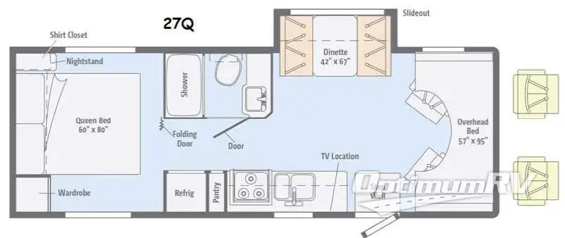 2015 Itasca Spirit 27Q RV Floorplan Photo