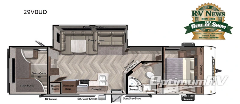 2020 Forest River Wildwood 29VBUD Floorplan Photo