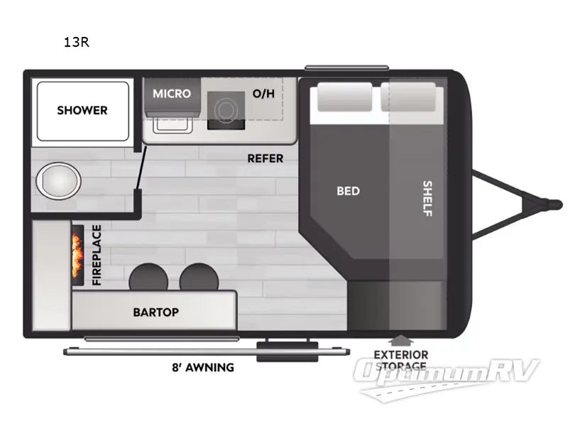 2026 Keystone Coleman 13R Floorplan Photo