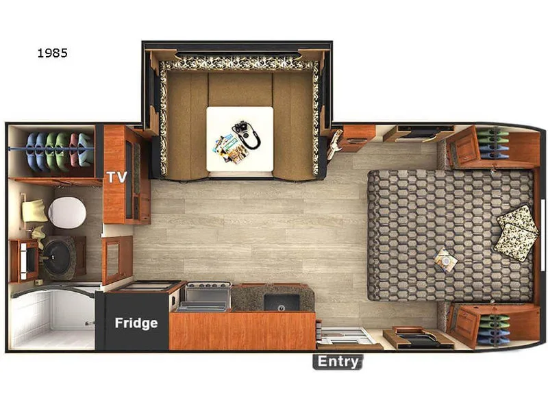 2017 Lance Lance Travel Trailers 1985 RV Floorplan Photo