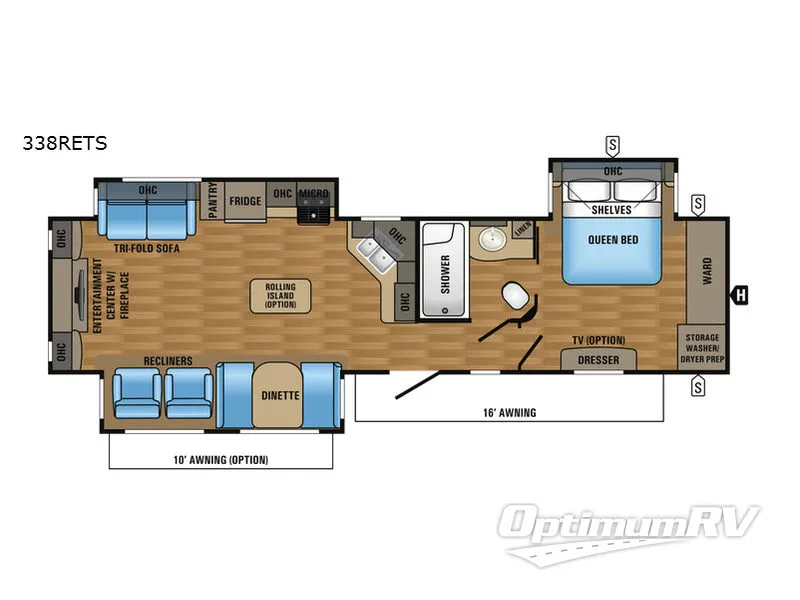 2017 Jayco Eagle 338RETS Floorplan Photo