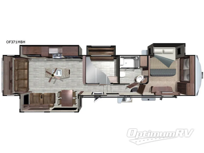 2018 Highland Ridge Open Range OF371MBH Floorplan Photo