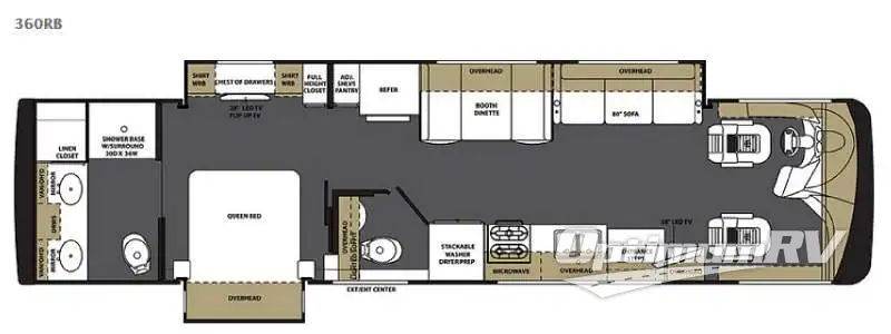 2015 Forest River Legacy SR 340 360RB Floorplan Photo