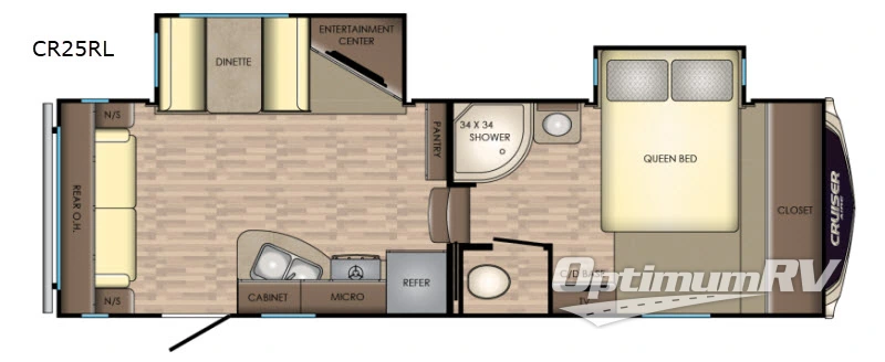 2019 CrossRoads Cruiser Aire CR24RL Floorplan Photo