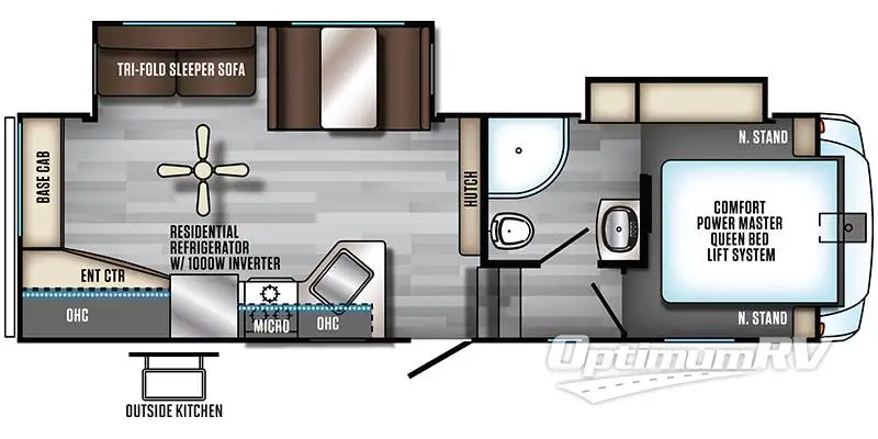 2017 Forest River Cherokee Arctic Wolf 255DRL4 RV Floorplan Photo