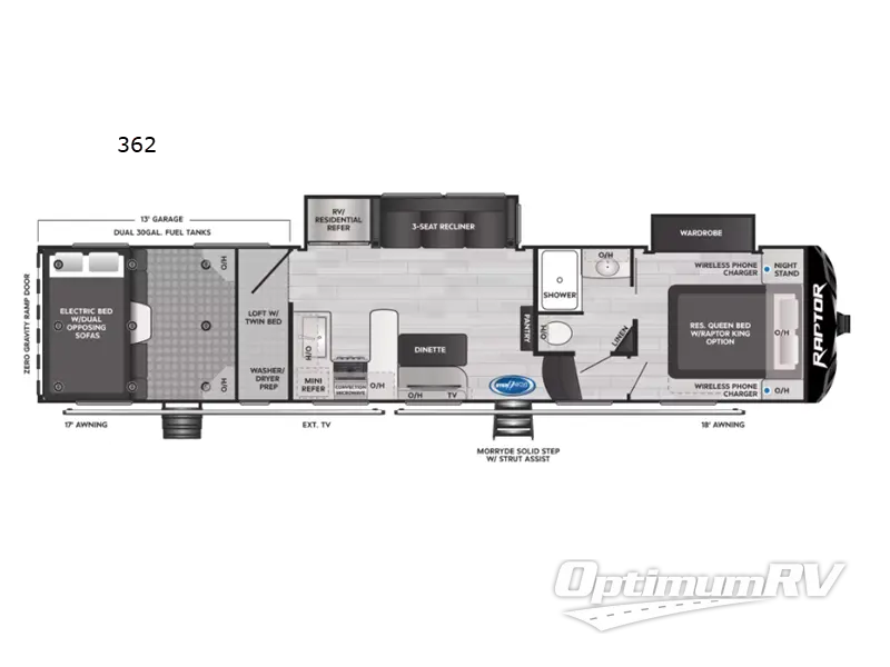 2023 Keystone Raptor 362 RV Floorplan Photo