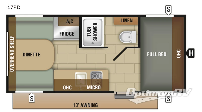 2018 Starcraft Avalon 17RD Floorplan Photo