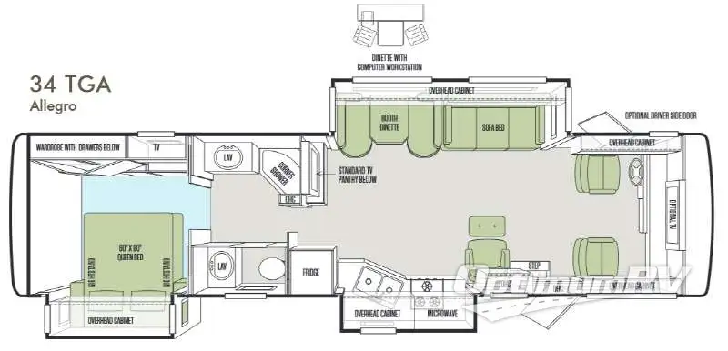 2014 Tiffin Allegro 34TGA Floorplan Photo