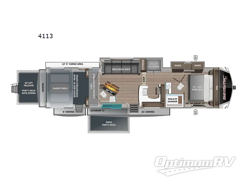 2023 Jayco Seismic Luxury Series 4113 Floorplan Photo