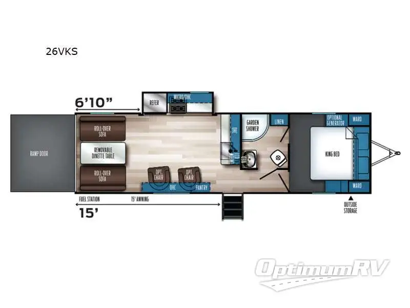 2021 Forest River Vengeance Rogue 26VKS RV Floorplan Photo