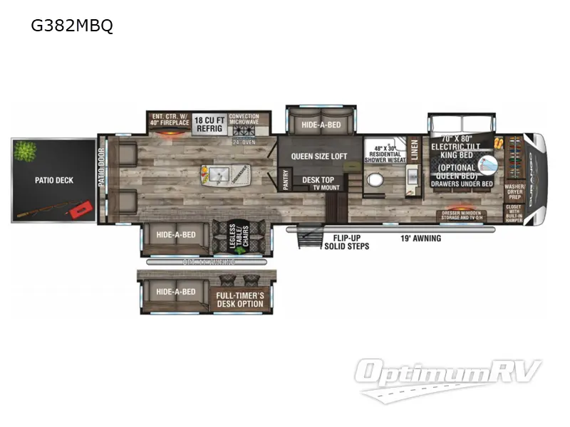 2021 KZ Durango Gold G382MBQ Floorplan Photo