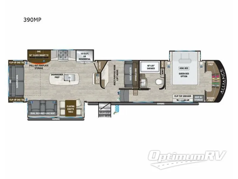 2022 Alliance Paradigm 390MP RV Floorplan Photo