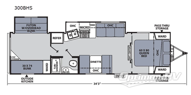 2020 Coachmen Apex Ultra-Lite 300BHS RV Floorplan Photo