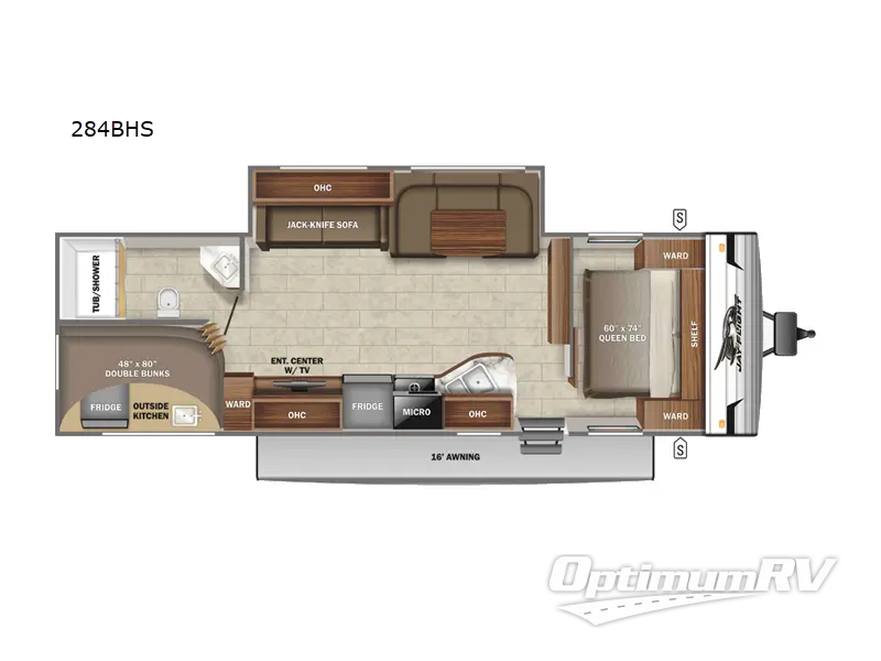 2022 Jayco Jay Flight SLX 8 284BHS Floorplan Photo