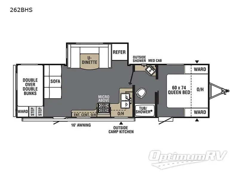 2022 Coachmen Clipper Ultra-Lite 262BHS Floorplan Photo