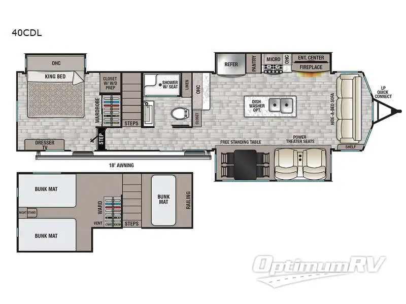 2022 Forest River Cedar Creek Cottage 40CDL Floorplan Photo