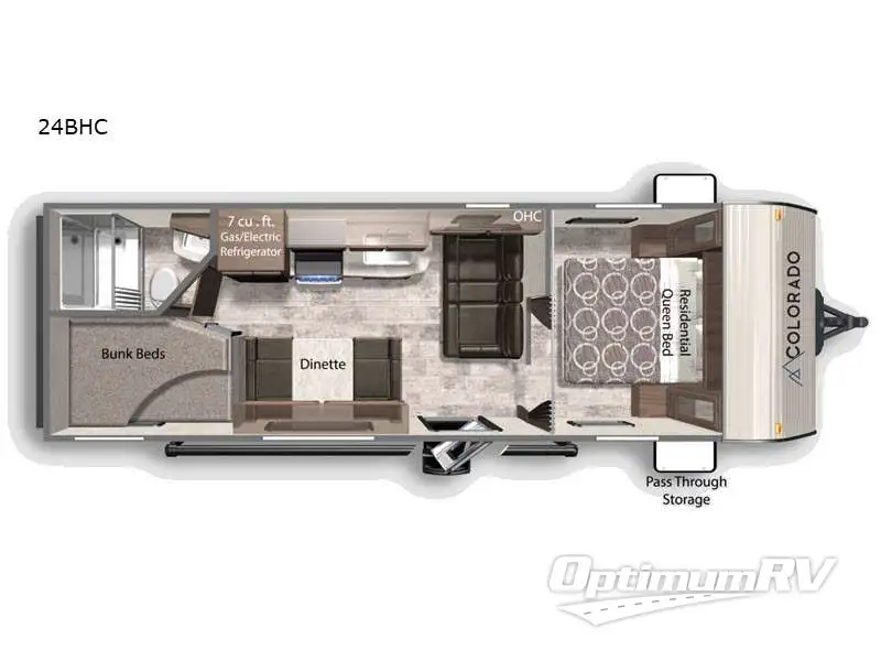 2022 Dutchmen Colorado 24BHC Floorplan Photo
