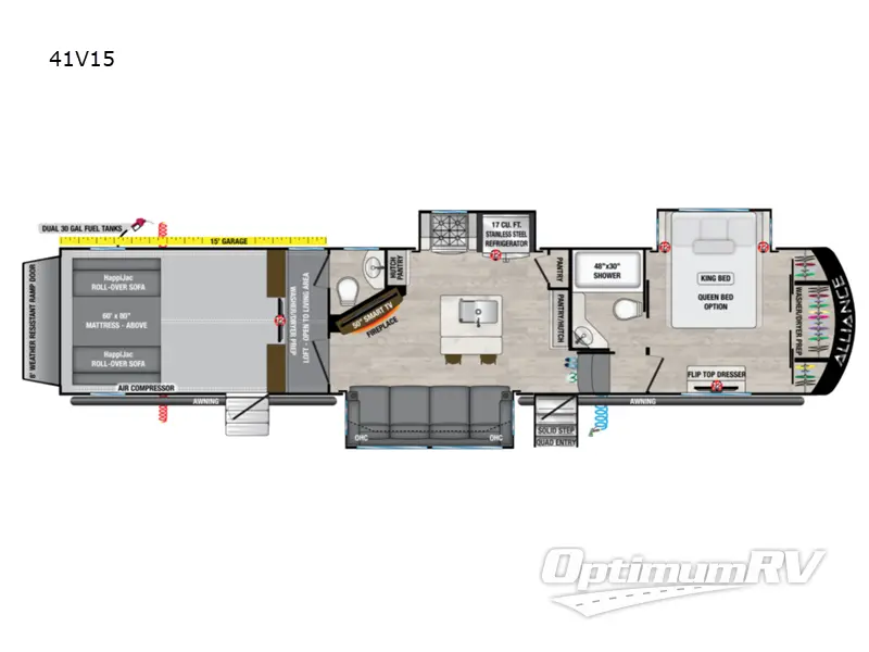 2022 Alliance Valor 41V15 Floorplan Photo
