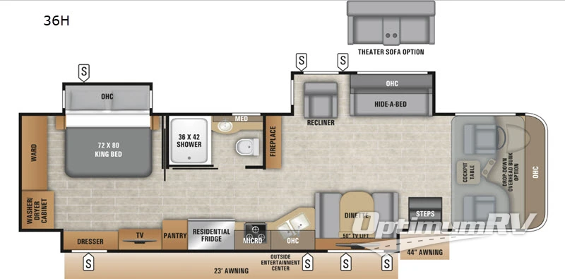 2019 Entegra Emblem 36H Floorplan Photo