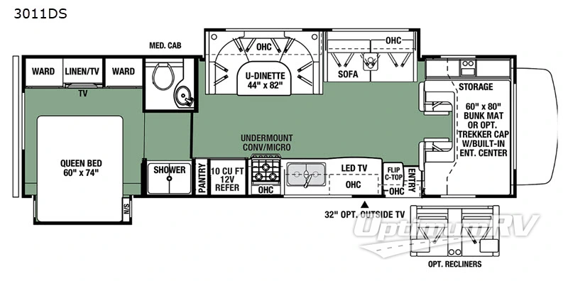 2020 Forest River Forester 3011DS Ford RV Floorplan Photo