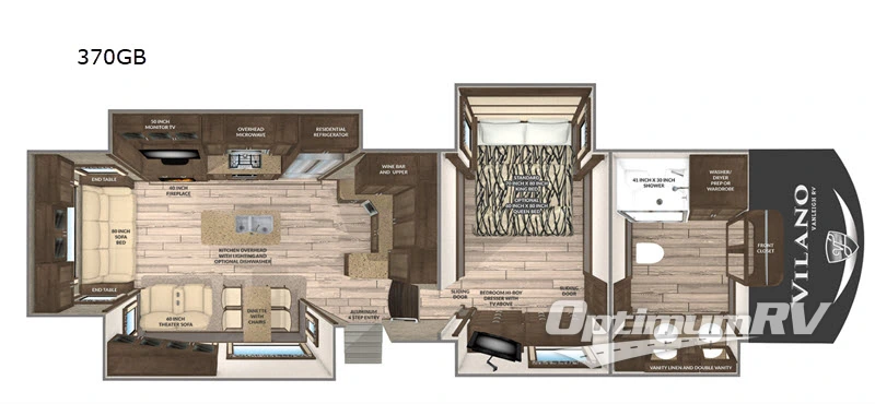 2021 VanLeigh Vilano 370GB RV Floorplan Photo