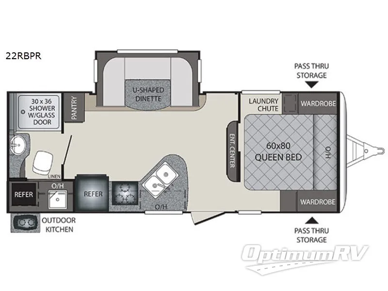 2017 Keystone Premier Ultra Lite 22RBPR Floorplan Photo
