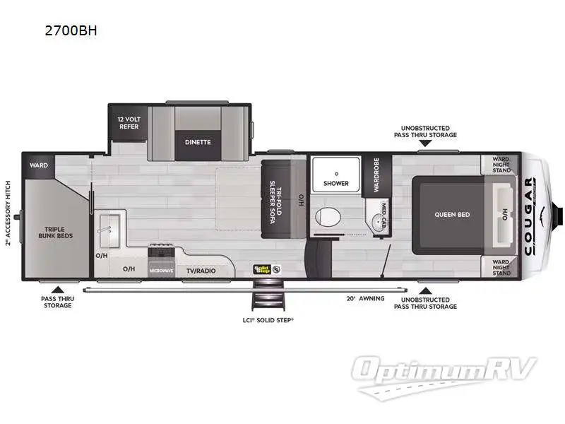 2025 Keystone Cougar Sport 2700BH Floorplan Photo
