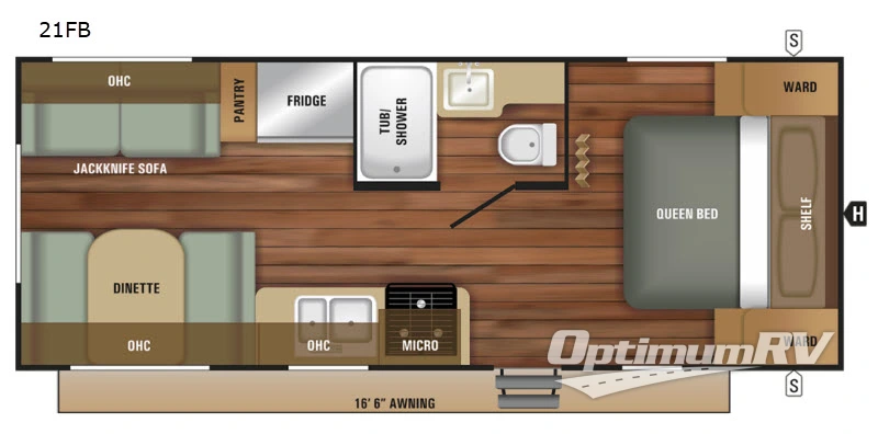 2018 Starcraft Autumn Ridge Outfitter 21FB Floorplan Photo