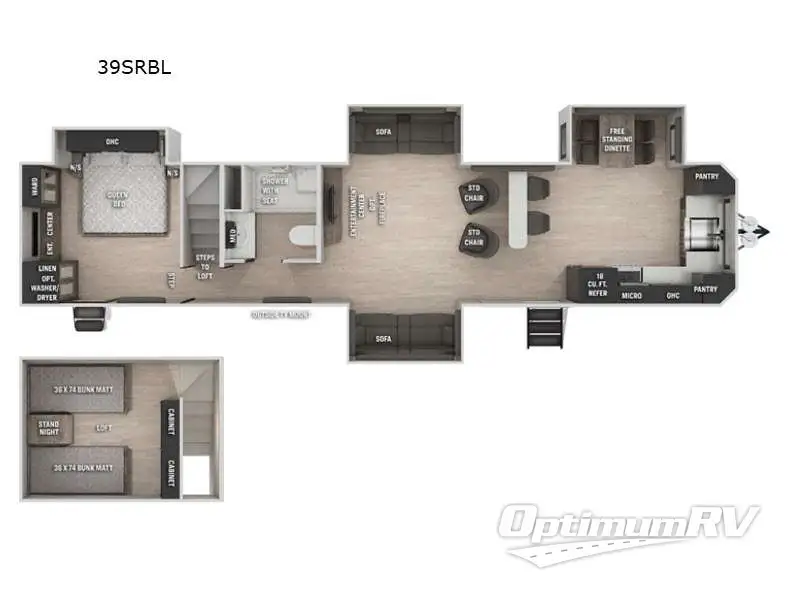 2024 Forest River Cherokee Destination Black Label 39SRBL Floorplan Photo