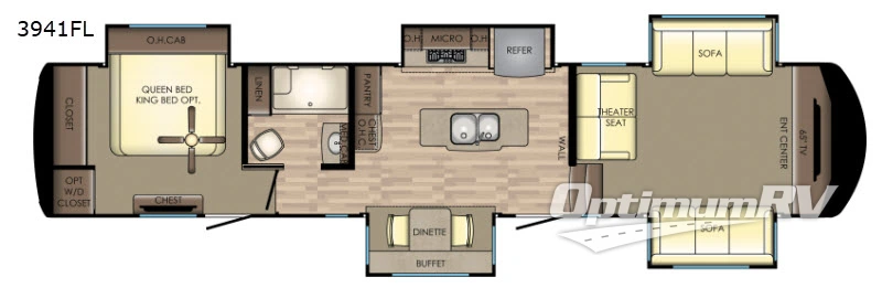 2019 Redwood Redwood 3941FL RV Floorplan Photo