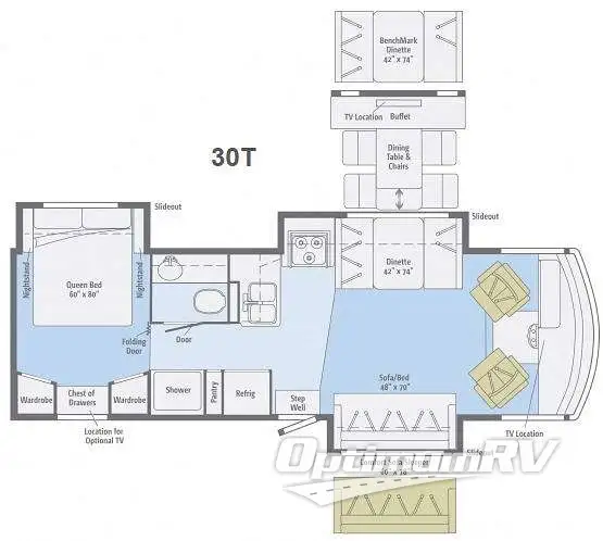 2014 Winnebago Vista 30T Floorplan Photo