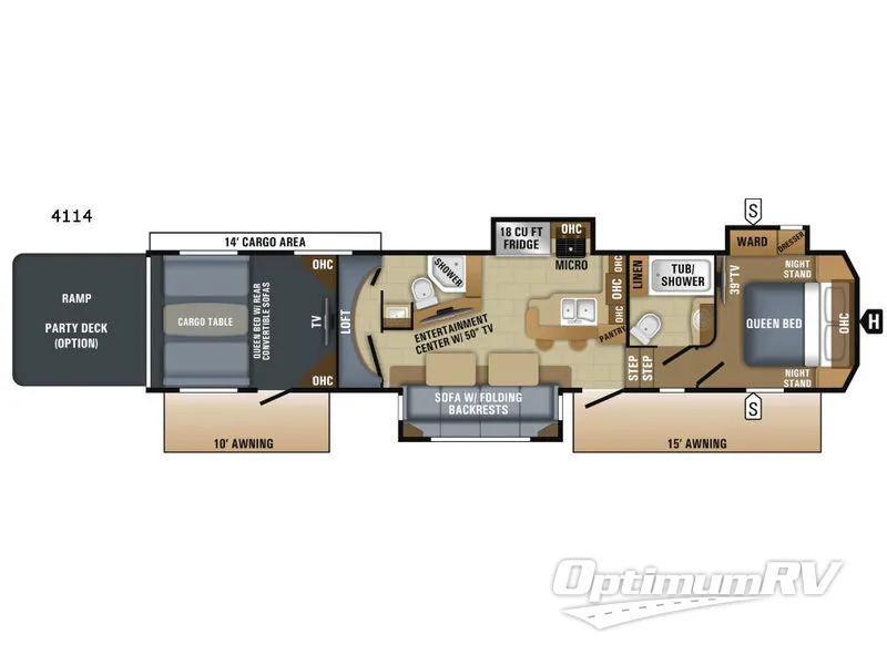 2018 Jayco Seismic 4114 Floorplan Photo