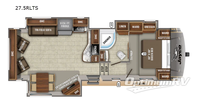 2019 Jayco Eagle HT 27.5RLTS Floorplan Photo