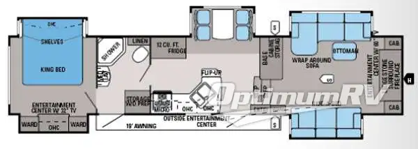 2014 Jayco Pinnacle 38FLFS RV Floorplan Photo