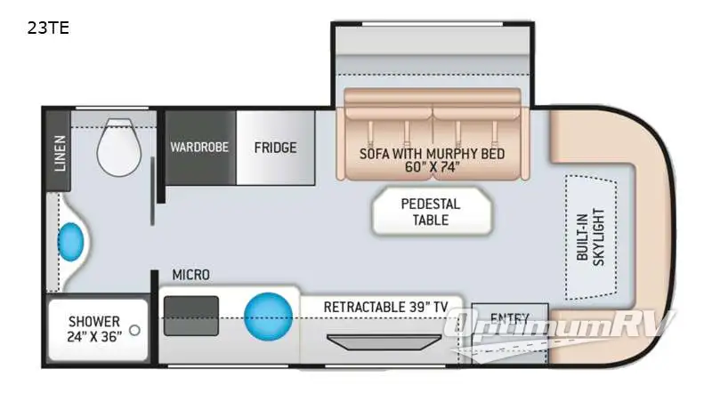 2021 Thor Compass 23TE Floorplan Photo