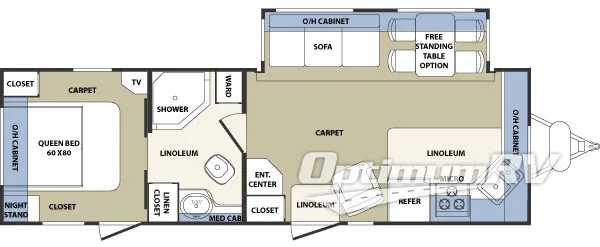 2004 Forest River Cardinal 30 FKS Floorplan Photo
