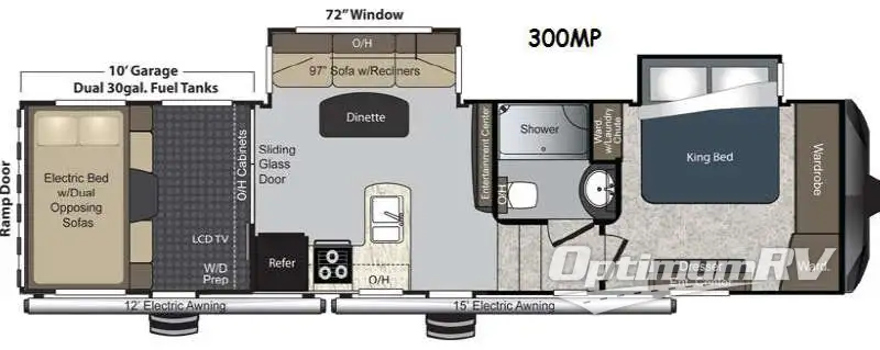 2015 Keystone Raptor 300MP Floorplan Photo