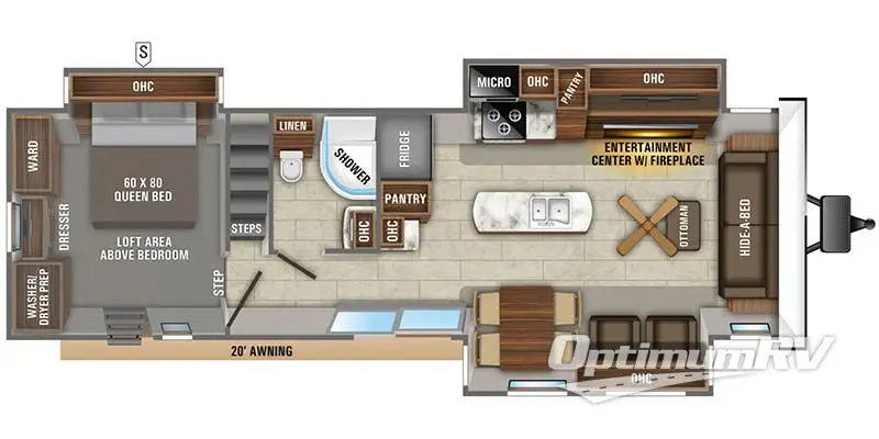 2020 Jayco Jay Flight 40LOFT RV Floorplan Photo
