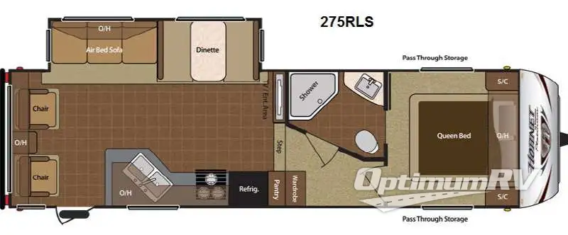 2014 Keystone Hornet 275RLS Floorplan Photo