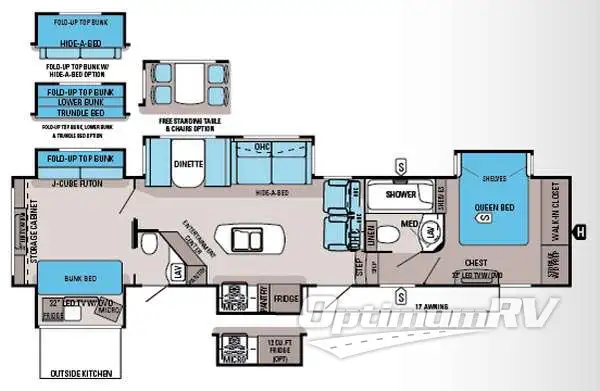 2014 Jayco Eagle Premier 375 BHFS Floorplan Photo