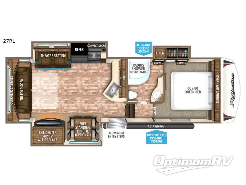 2017 Grand Design Reflection 27RL Floorplan Photo