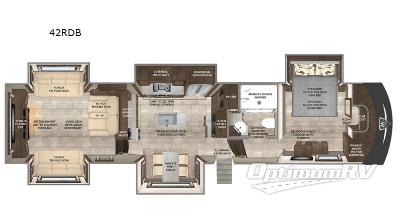 2021 VanLeigh Beacon 42RDB Floorplan Photo