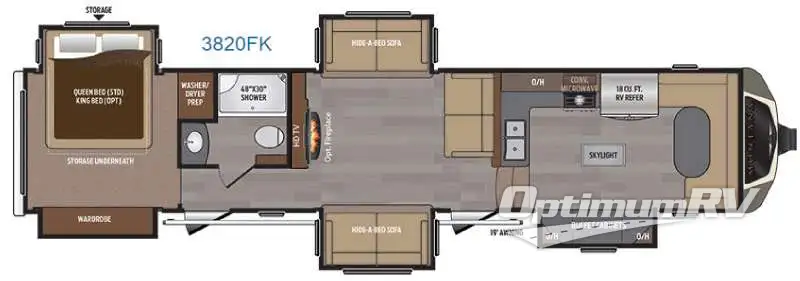 2016 Keystone Montana 3820FK Floorplan Photo