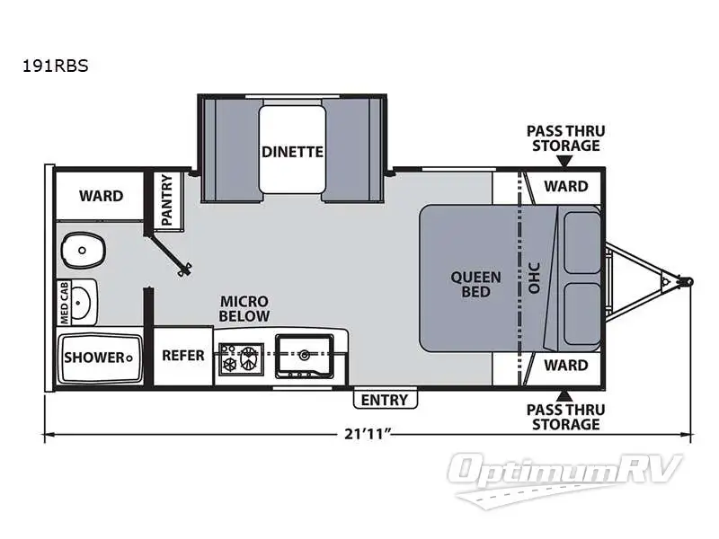 2021 Coachmen Apex Nano 191RBS Floorplan Photo
