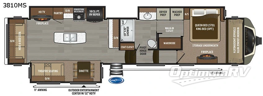 2017 Keystone Montana 3810MS Floorplan Photo