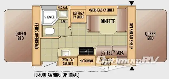 2010 Jayco Jay Feather Ex-Port 17Z Floorplan Photo