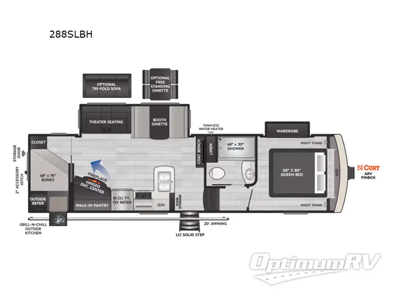2023 Keystone Arcadia Super Lite 288SLBH Floorplan Photo