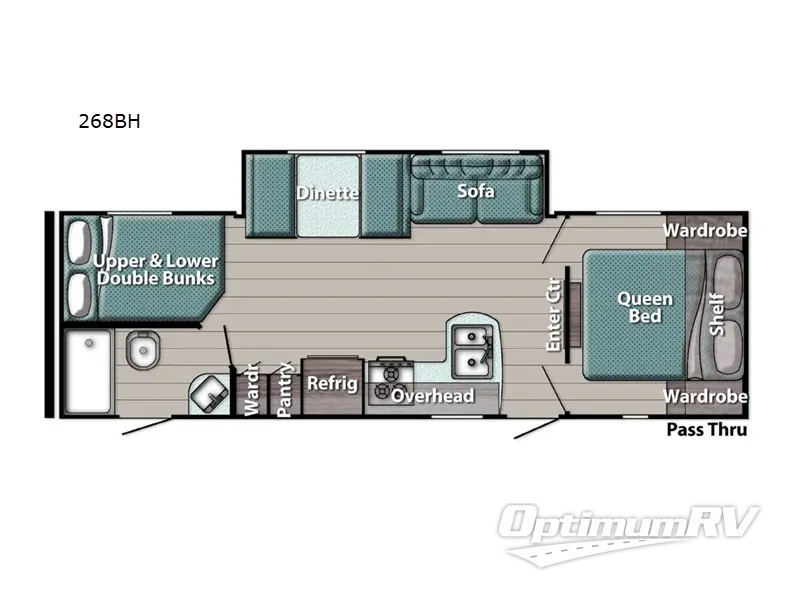2022 Gulf Stream Kingsport Ultra Lite 268BH Floorplan Photo