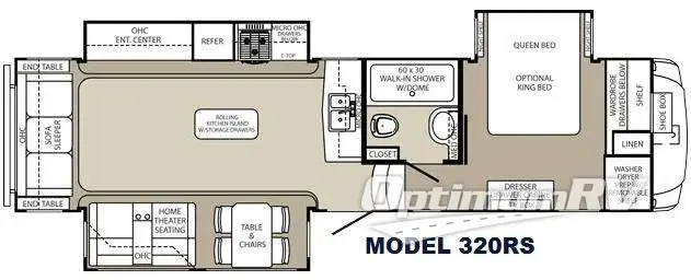 2014 Palomino Columbus F320RS Floorplan Photo