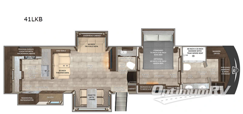 2021 VanLeigh Beacon 41LKB Floorplan Photo